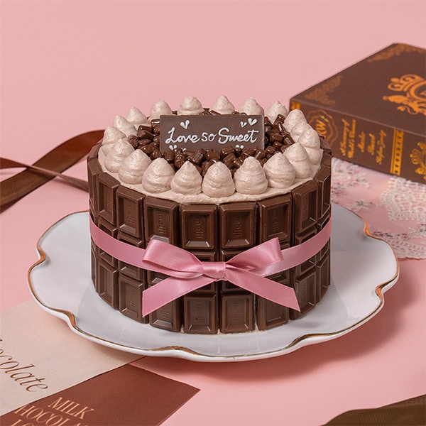 生クリームとチョコ好きのためのとろ生板チョコケーキ