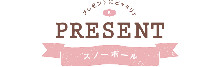 プレゼントにピッタリ♪ 5 PRESENT スノーボール